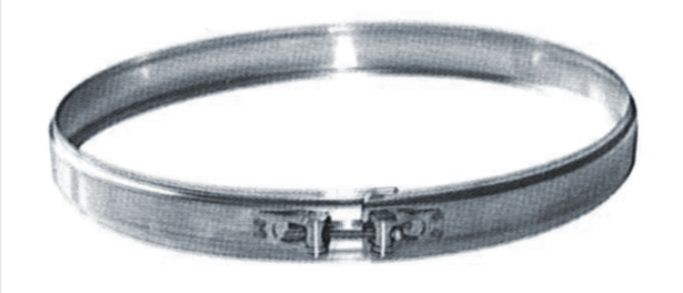 Abrazadera union tubos inoxidable AISI-316 Simple pared diametro 110 mm